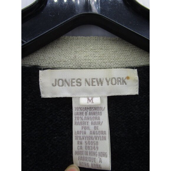 VINTAGE Jones New York Sweater Medium Lambswool Angora Hair Cardigan - Picture 8 of 9
